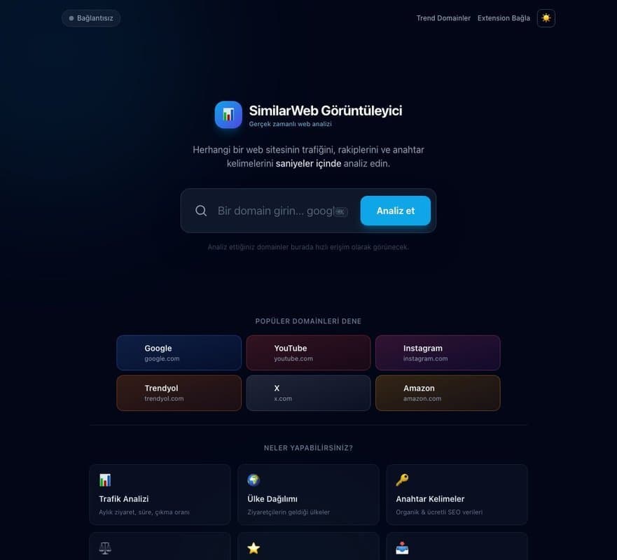 Similarweb homepage interface - marketing tool review