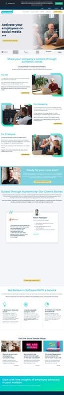 Social Seeder homepage interface - marketing tool review