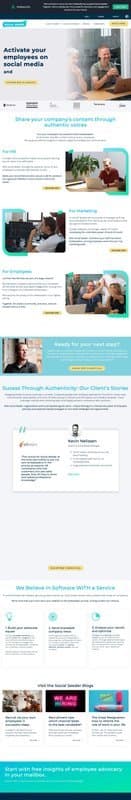 Social Seeder homepage interface - marketing tool review