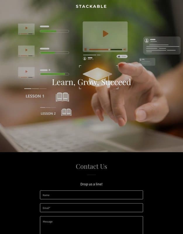 Stackable homepage interface - marketing tool review