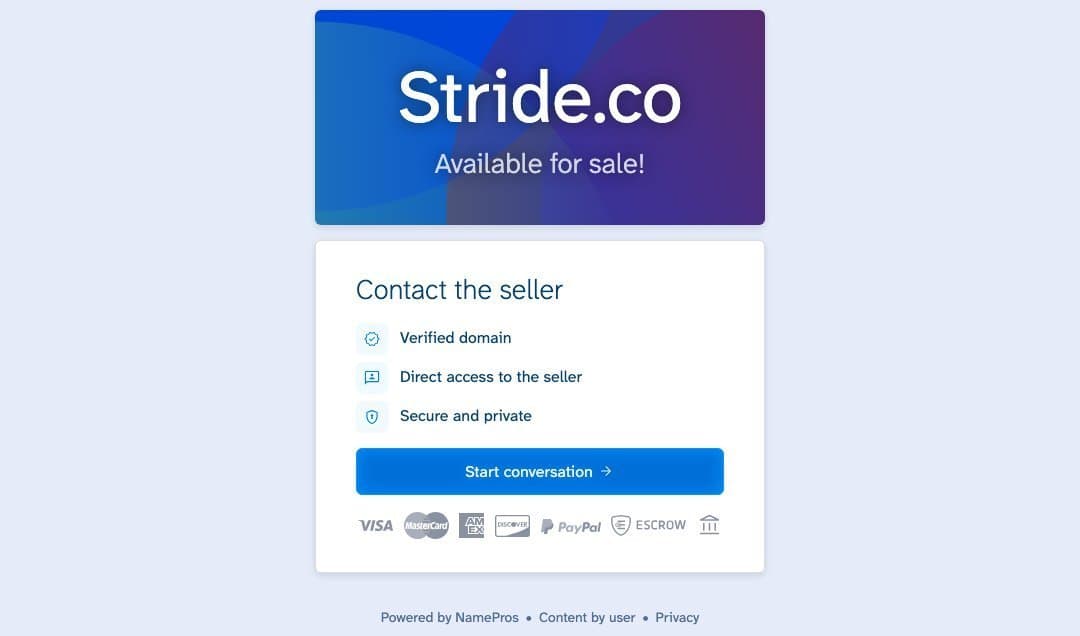 Stride homepage interface - marketing tool review