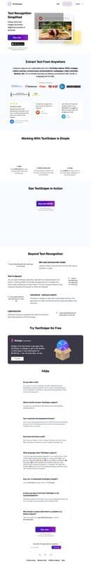 Text Sniper homepage interface - marketing tool review