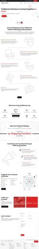 The Fulfillment Lab homepage interface - marketing tool review