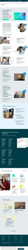 Turnitin homepage interface - marketing tool review