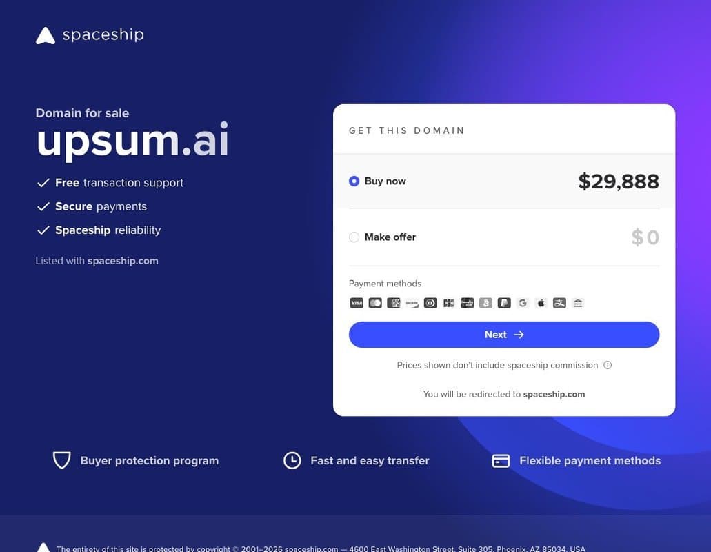 UpSum homepage interface - marketing tool review