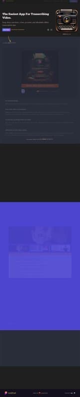 Vid2txt homepage interface - marketing tool review