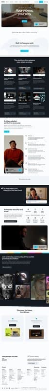 Vimeo homepage interface - marketing tool review