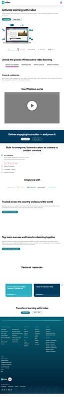 Wevideo homepage interface - marketing tool review