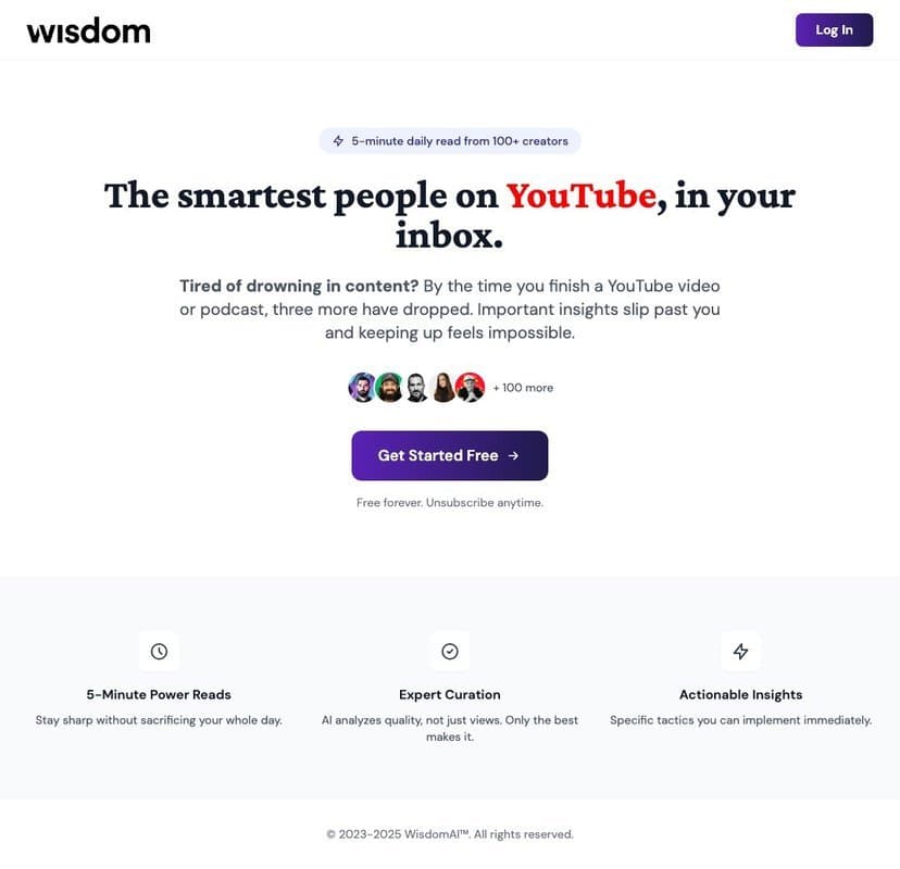 Wisdomai homepage interface - marketing tool review
