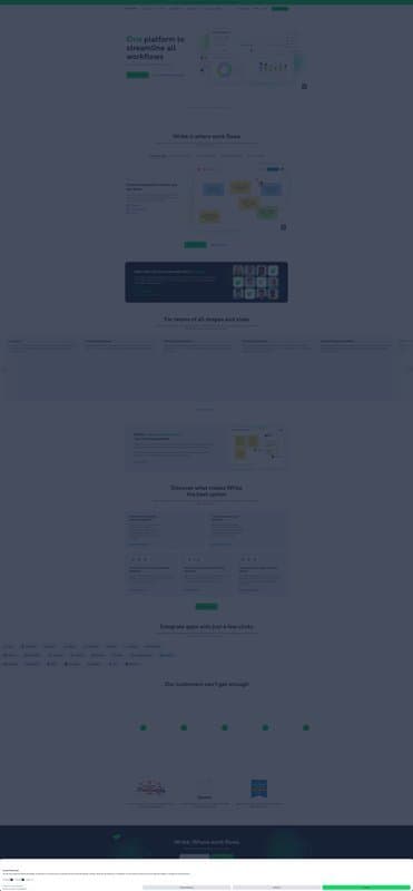 Wrike homepage interface - marketing tool review